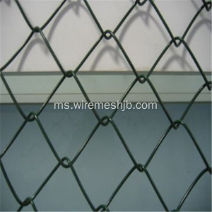 Green PVC Coated Chain Link Fence / Diamond Wire Mesh